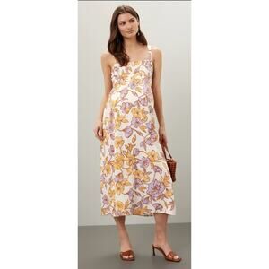Ripe - Maya Tie Back Linen Maternity Dress - Size Small